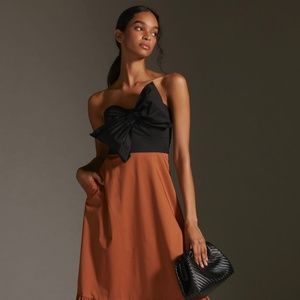 NWT Anthropologie Hutch Bow Tie Maxi Dress Size 2